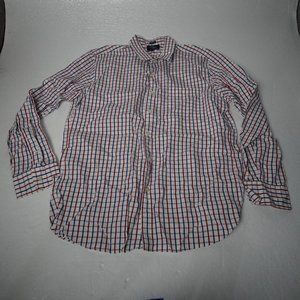 J.Crew XL 17-17.5 Striped 80's 2-Ply Cotton Button-Down Shirt